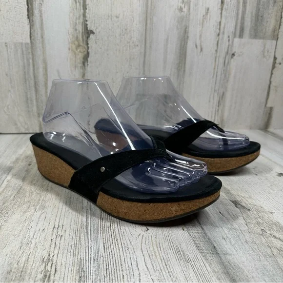 UGG Women's Azure Wedge Platform Thong Slide Sandals #133 - Picture 6 of 12